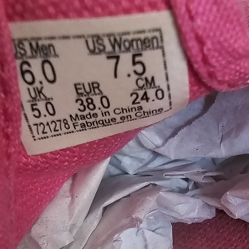 Vans Style 93 Retro Pink Mary Jane Heart Buckle Lug Sole Sneakers US M-6 W-7.5 - Picture 9 of 12